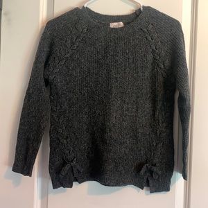 Nine 1 Eight sweater, girls M, gray, new without tags